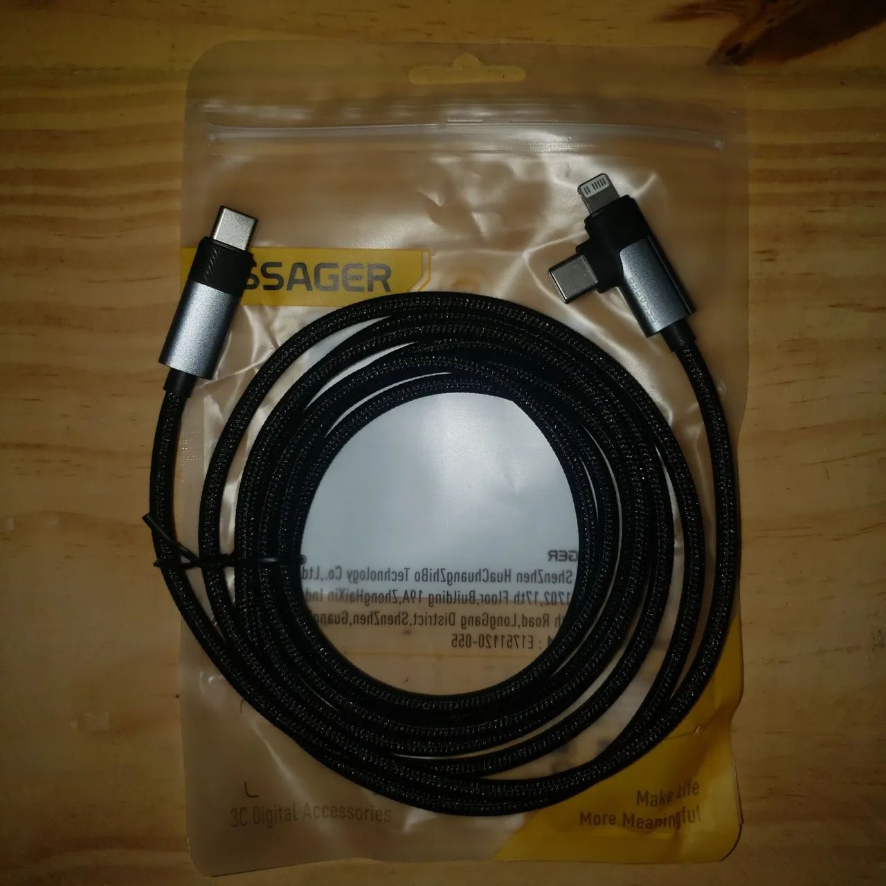 Cabo Tipo C 2× Lightning 1× iPhone e Android ESSAGER 2m - Foto 2