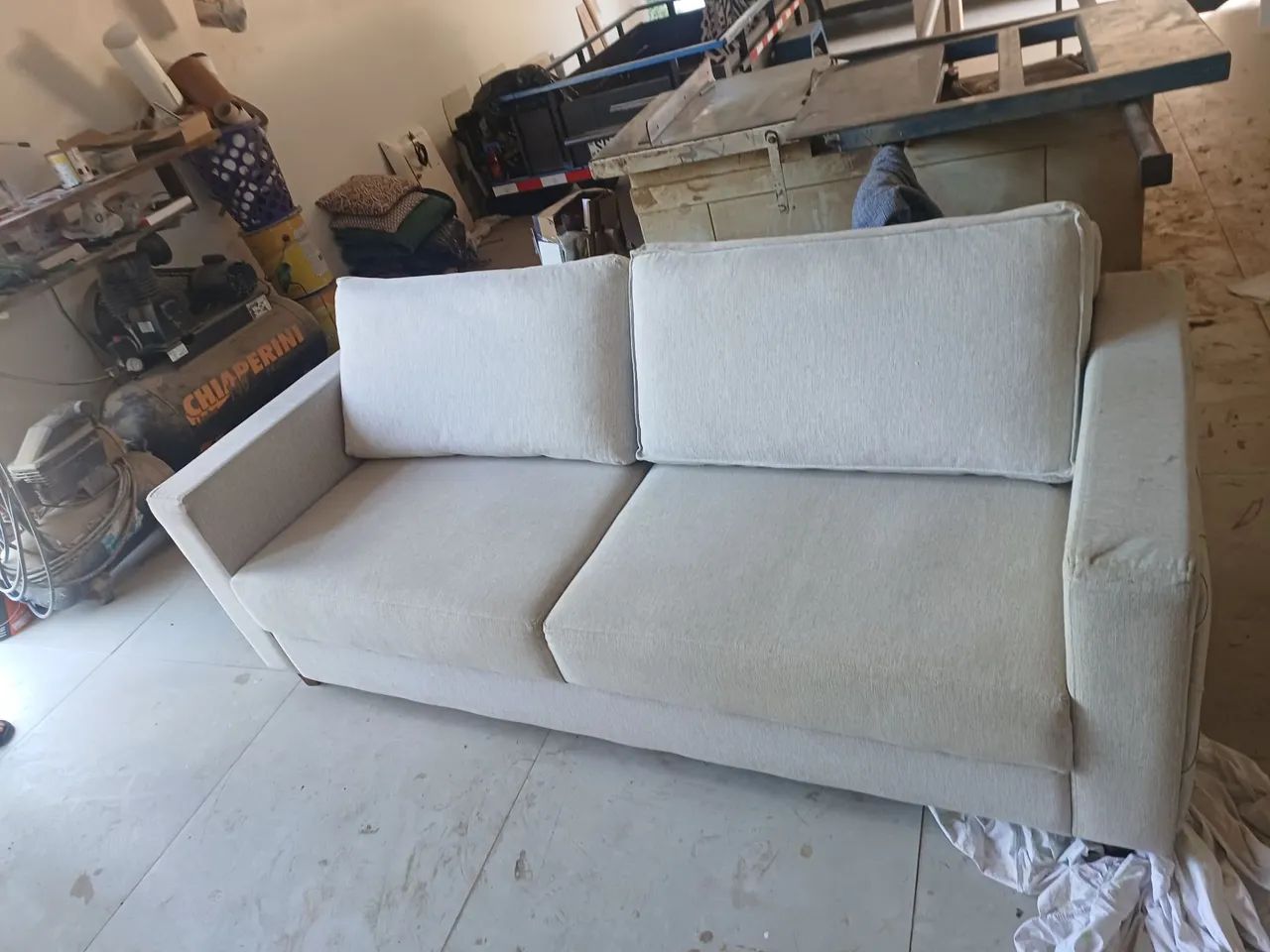 Sofá 3 lugar de linho puro - Foto 2