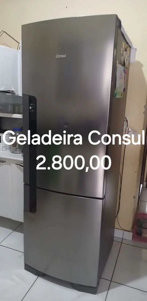Geladeira inox Consul 