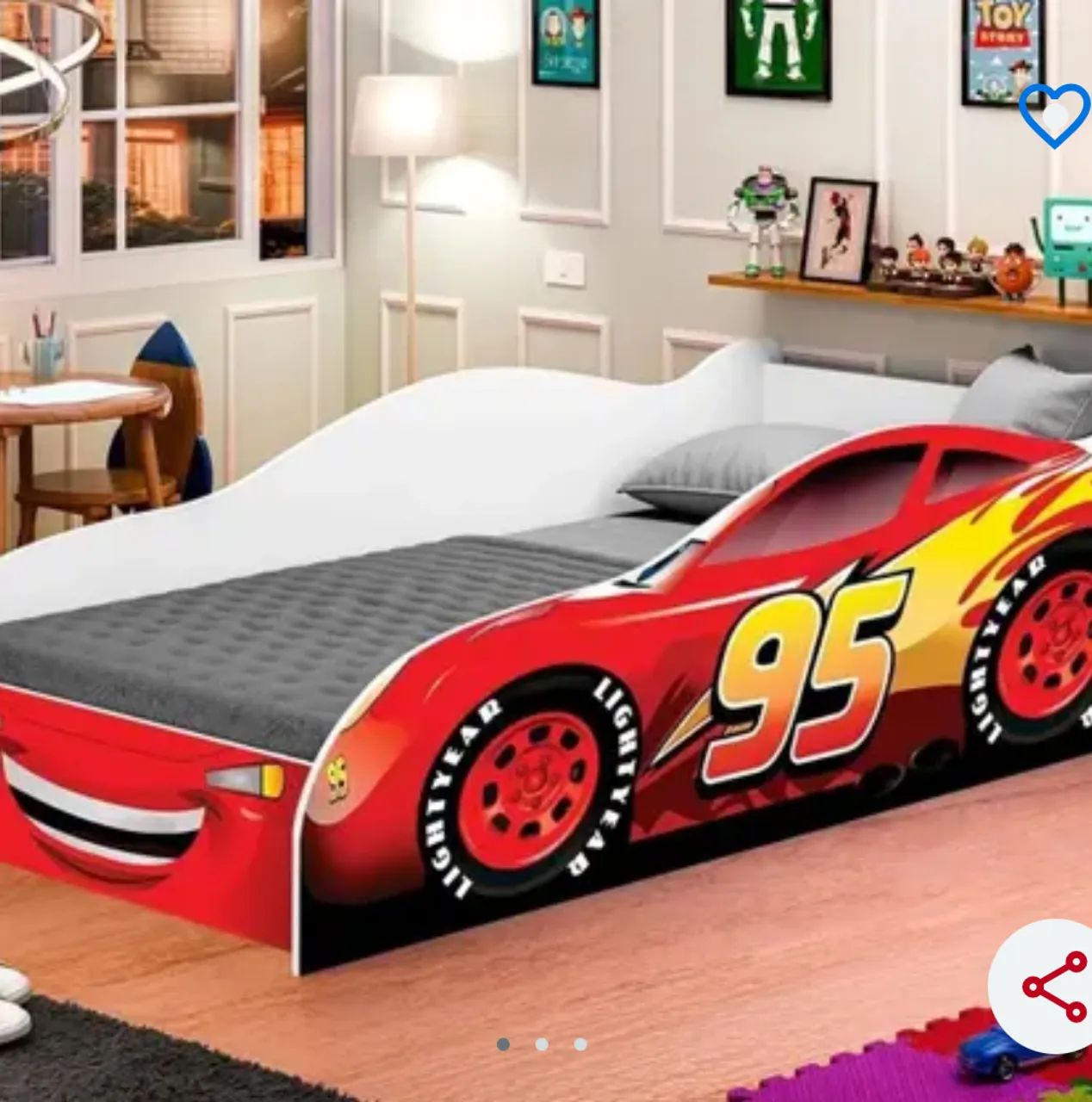 Cama Carro 95 Infantil para meninos Vermelho