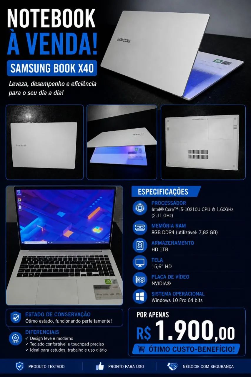 Notebook Samsung Book X40
