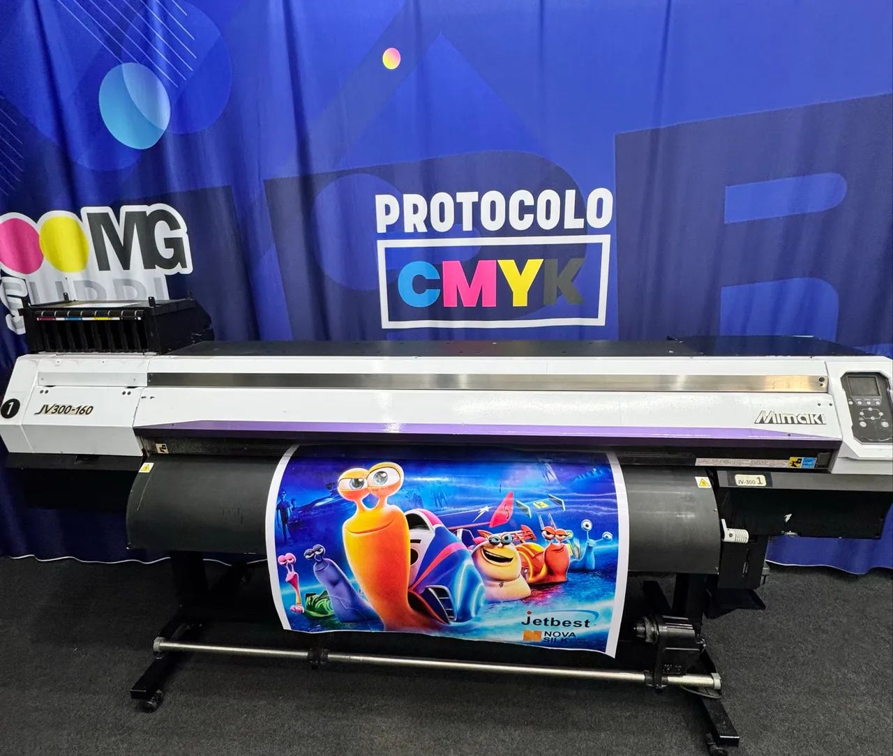 Plotter Mimaki JV300-160 com Cabeça Nova Solvente ou Sublimática 1 ou 2 Cabeças