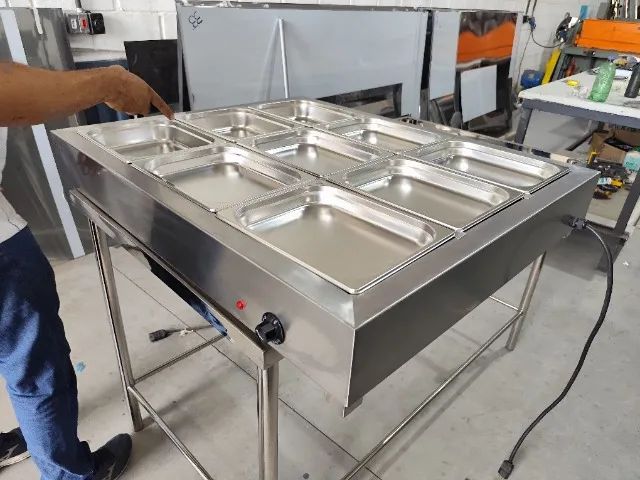 Buffet self service quente para 10 GNs inox