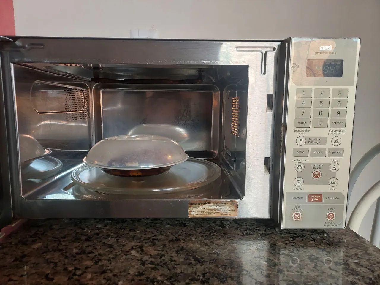 Microondas 127v inox com GRILL - Foto 2