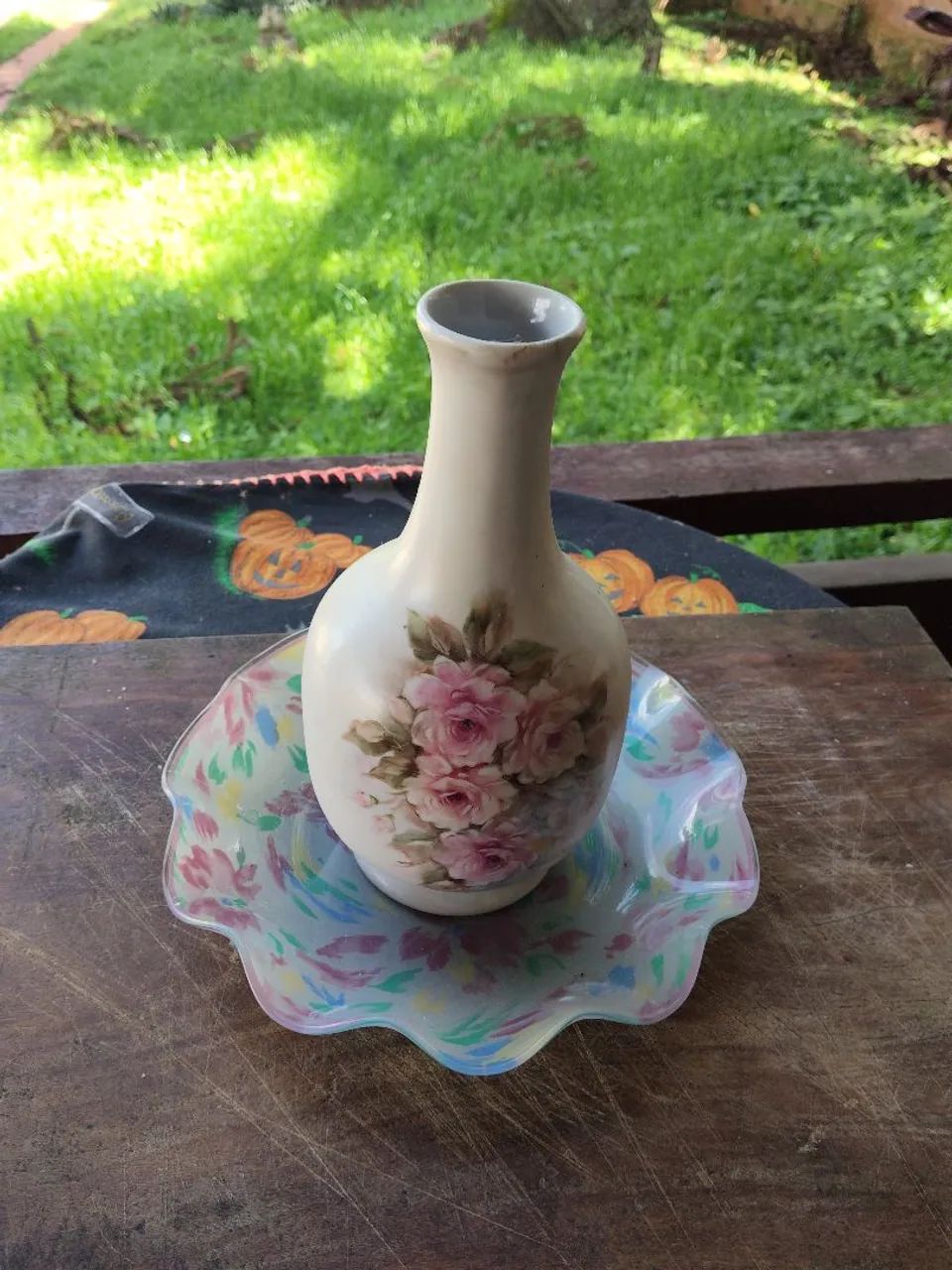 Lindo vaso antigo + Prato