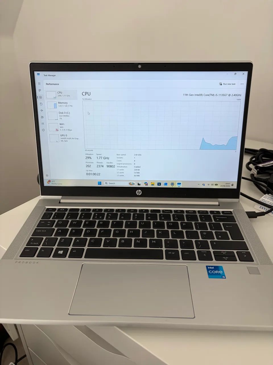 HP i5 11th geração - 8gb RAM 256 SSD Probook