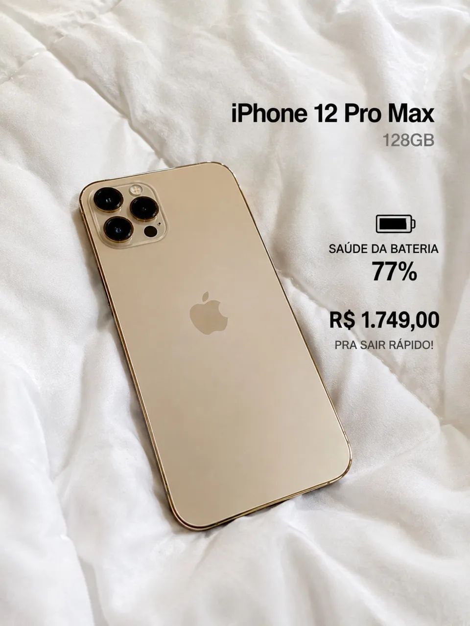 IPHONE 12 PRO MAX GOLD 128GB | IMPECÁVEL! 