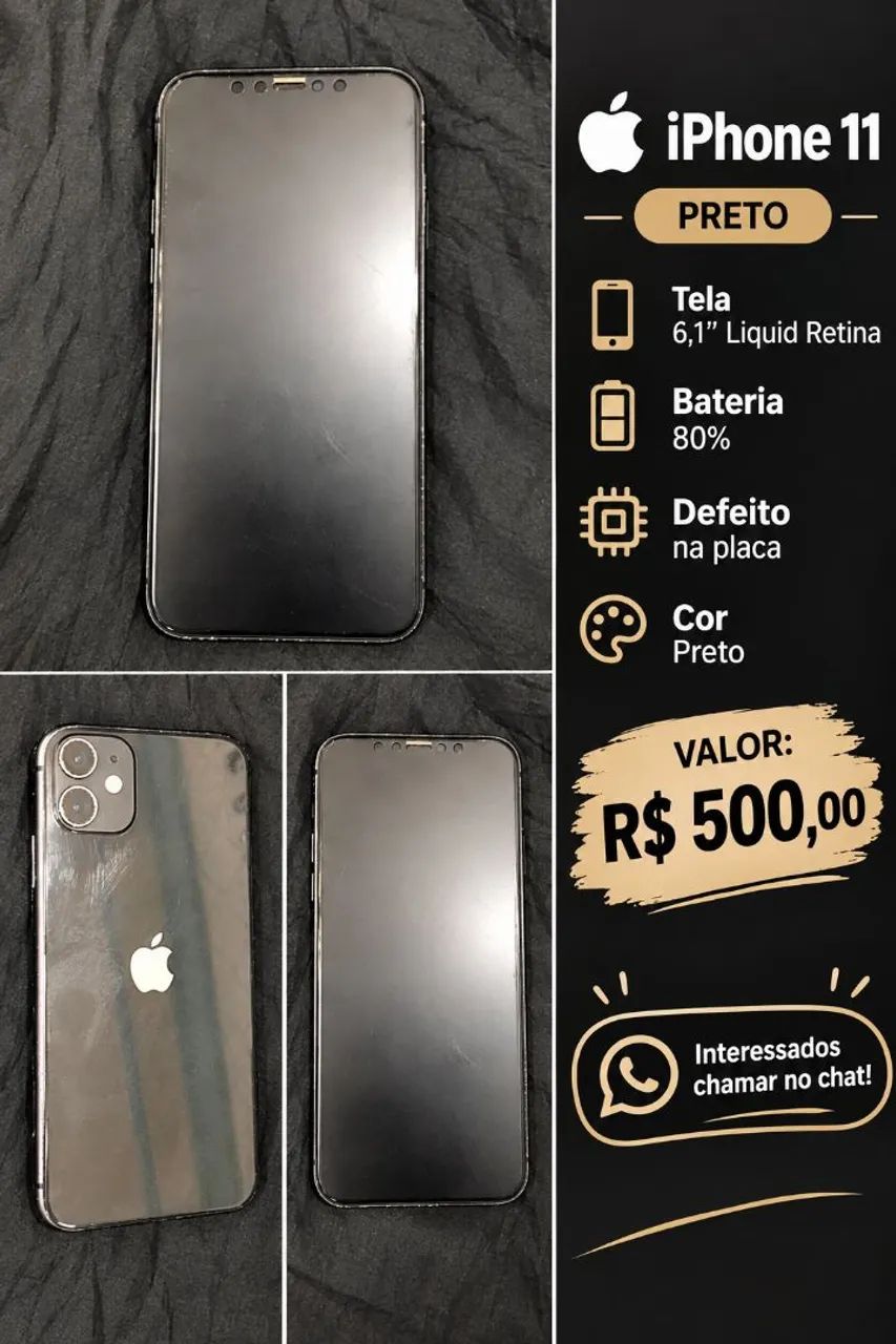 Iphone 11 com defeito.