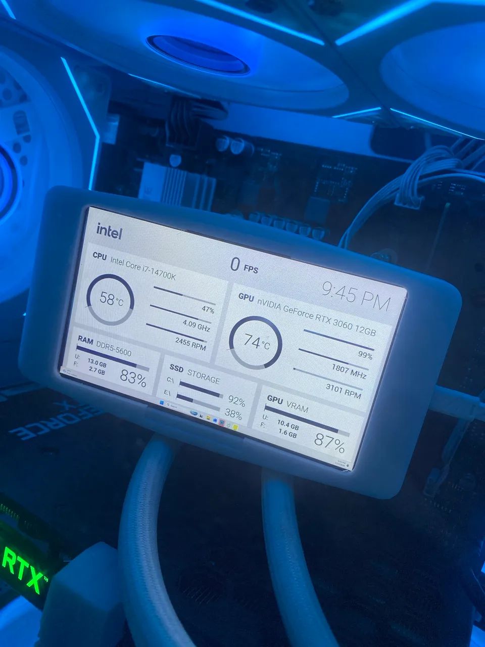 Tela para AIO watercooler 