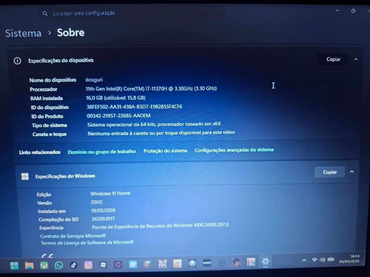 Notebook lenovo 11th gen intel(R)core - Foto 2