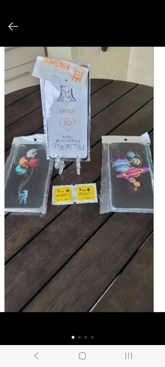 Kit 2 capas de proteção + película de vidro Moto g8 plus