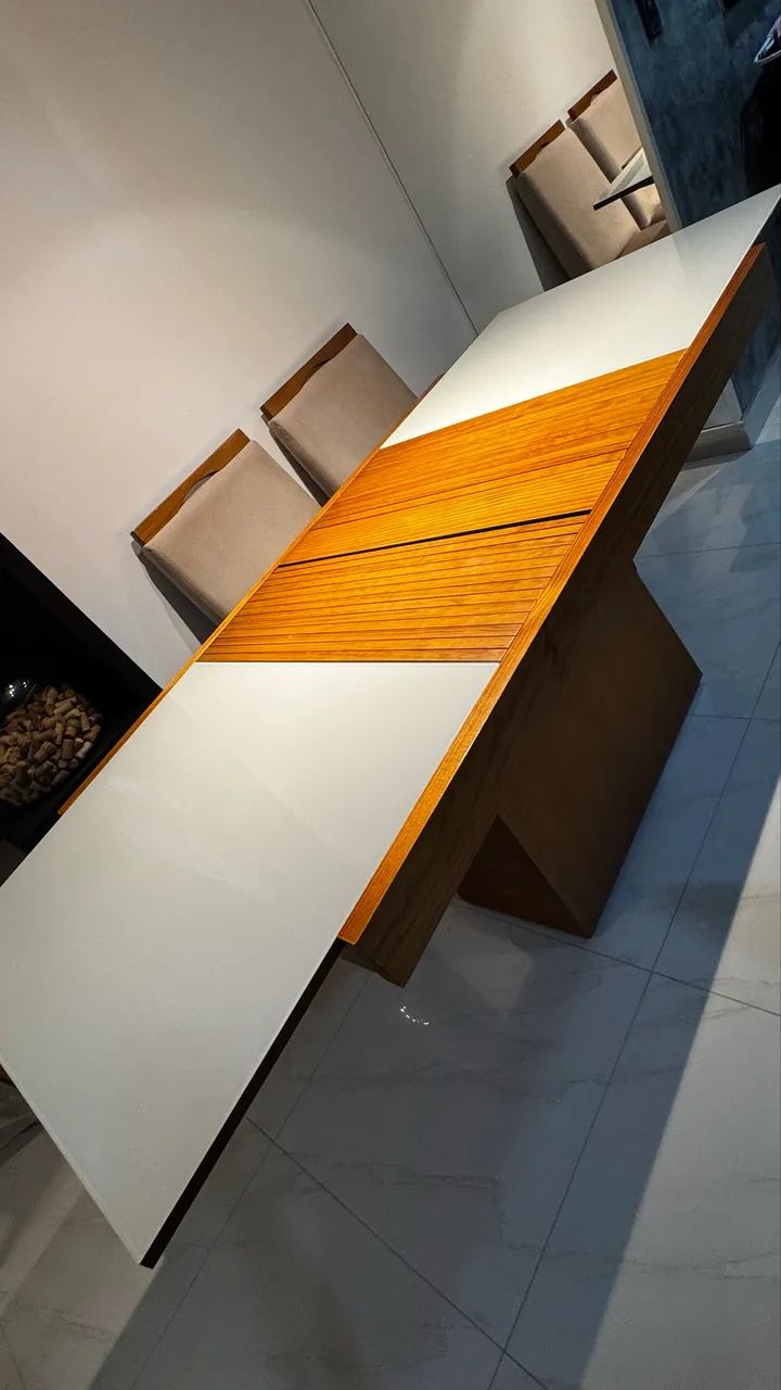 Mesa tampo de vidro 6 e 8 lugares  - Foto 4