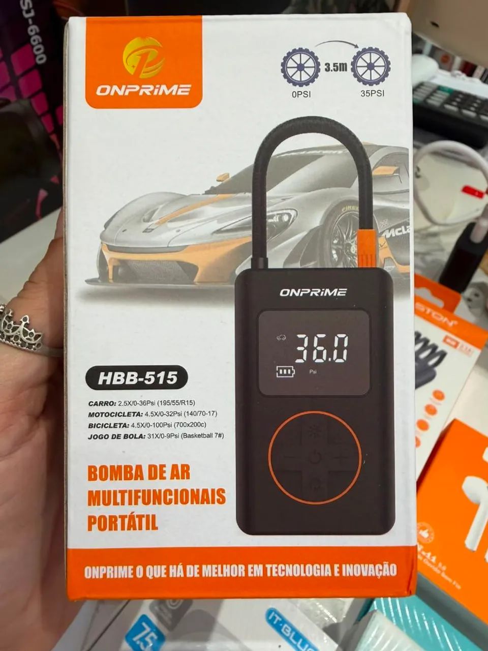Bomba de ar portátil multifuncional  - Foto 4