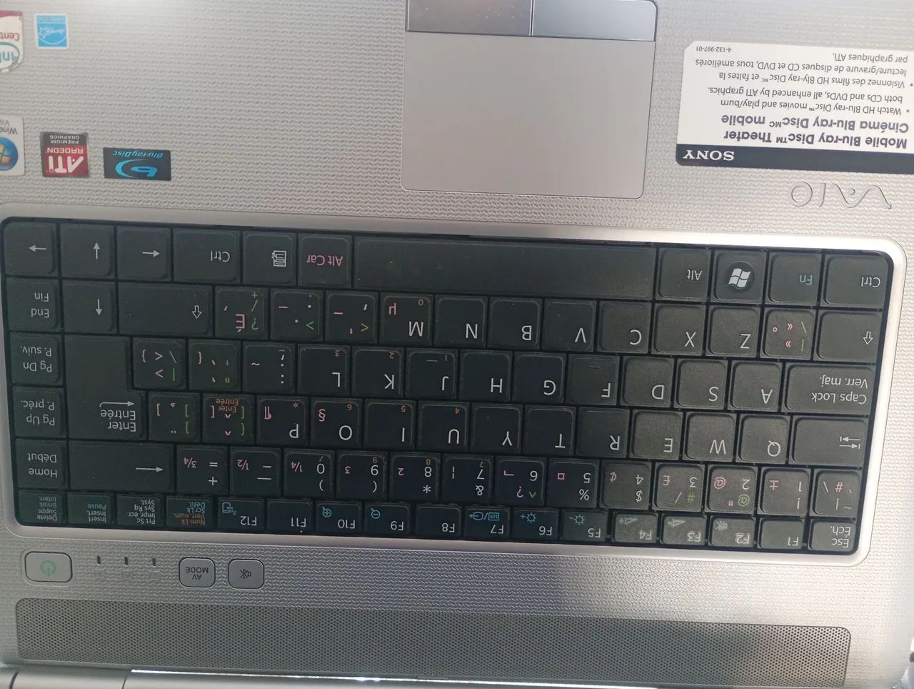 Notebook Sony vaio/pra retirada de peças 