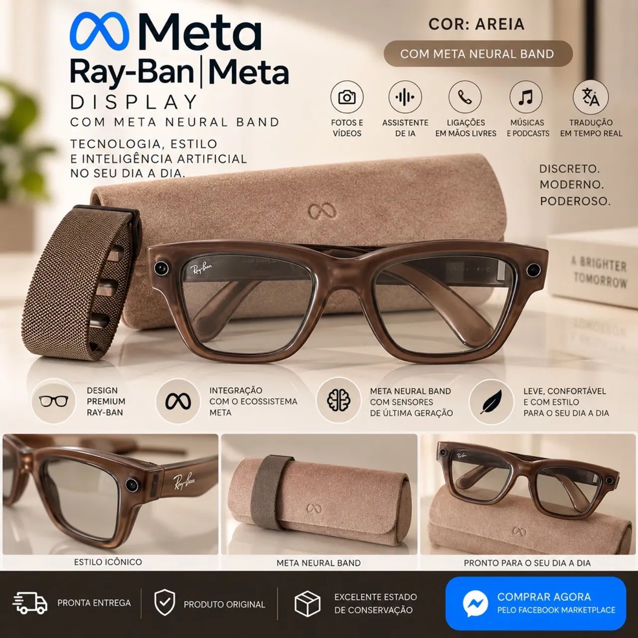 Óculos Meta Ray Ban meta Display Neural 