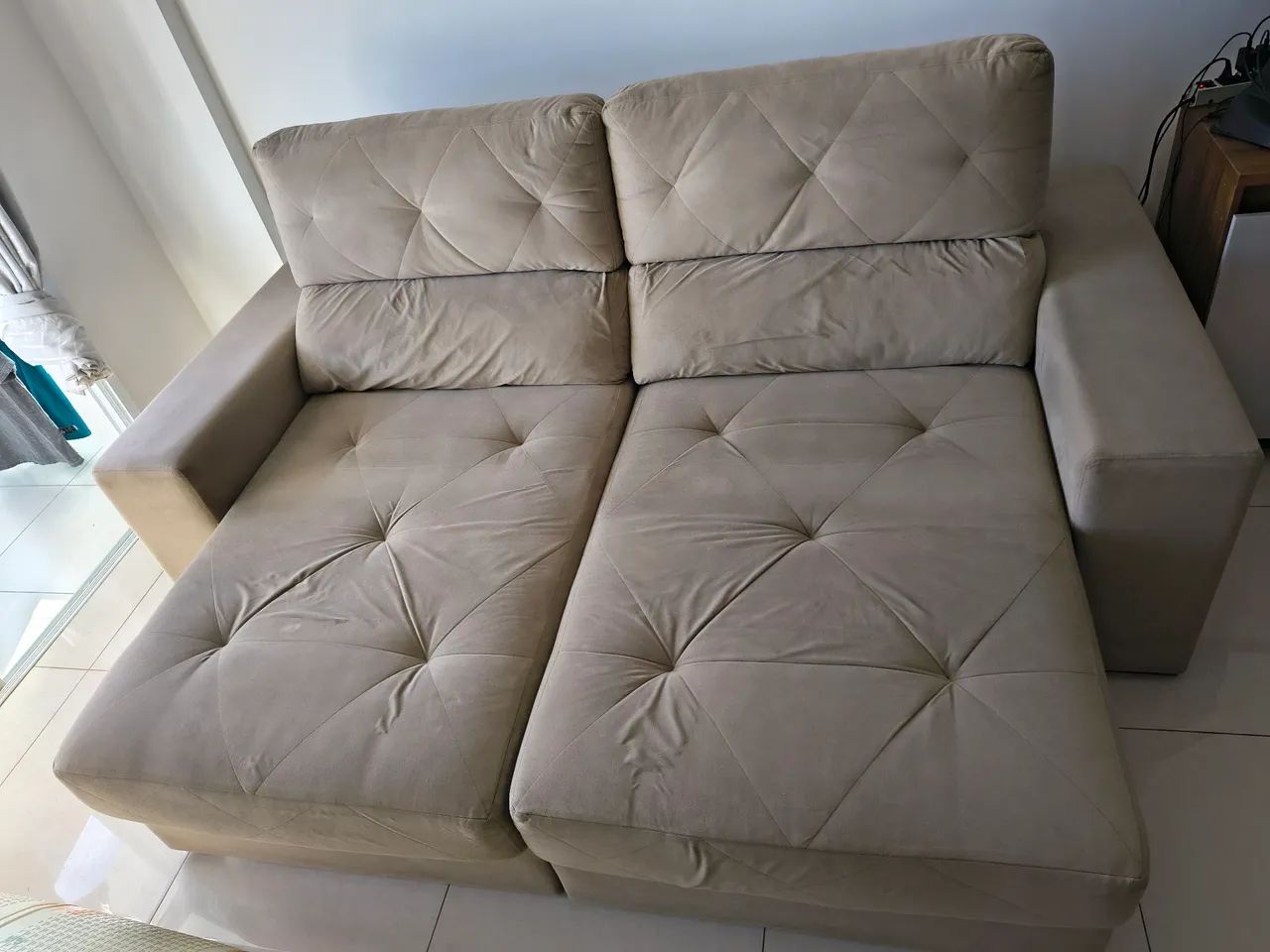 Sofá cama Ibitiza - cor marrom claro - Foto 3