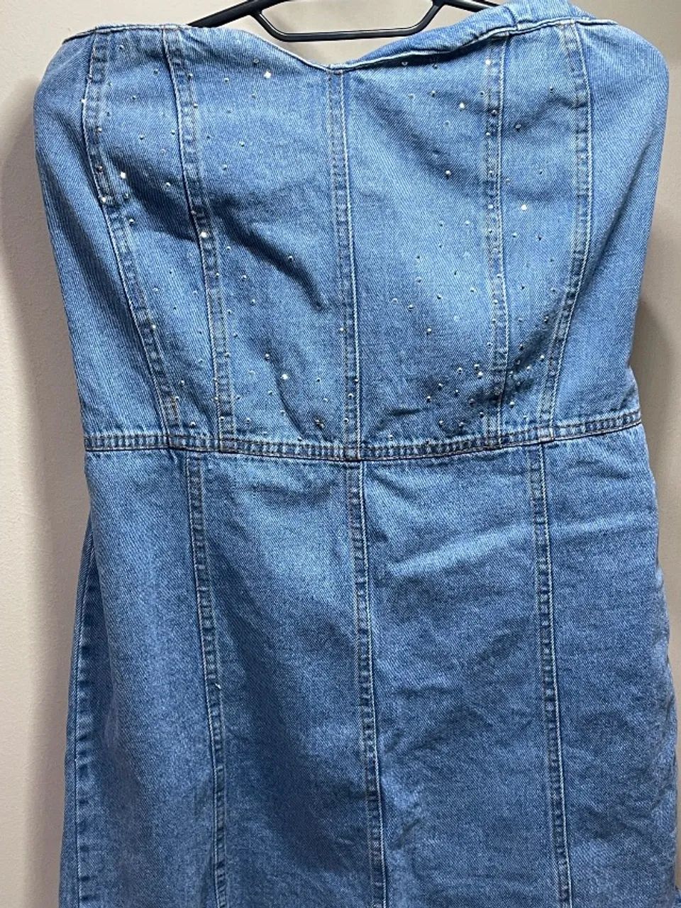 Vestido Jeans com brilho 