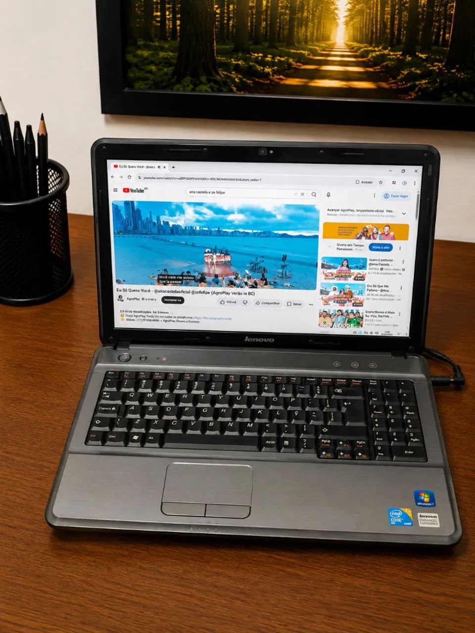 Notebook Lenovo tela grande / formatado / office instalado permanente 