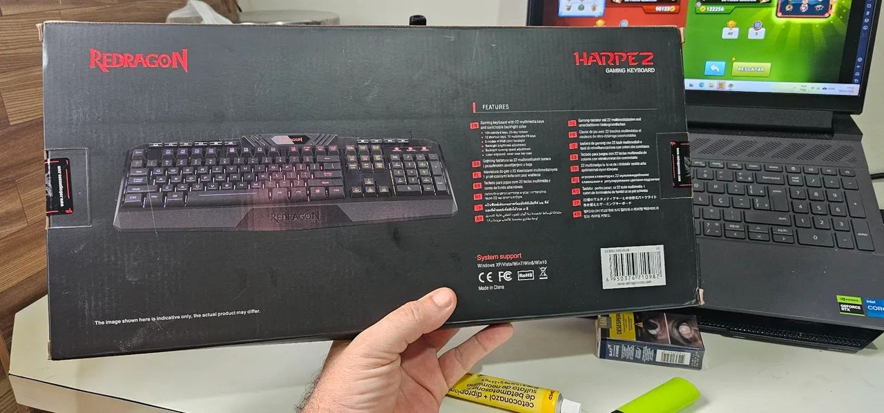 Teclado Gammer Redragon Harpe 2 - Membrana. Com RGB. - Foto 2