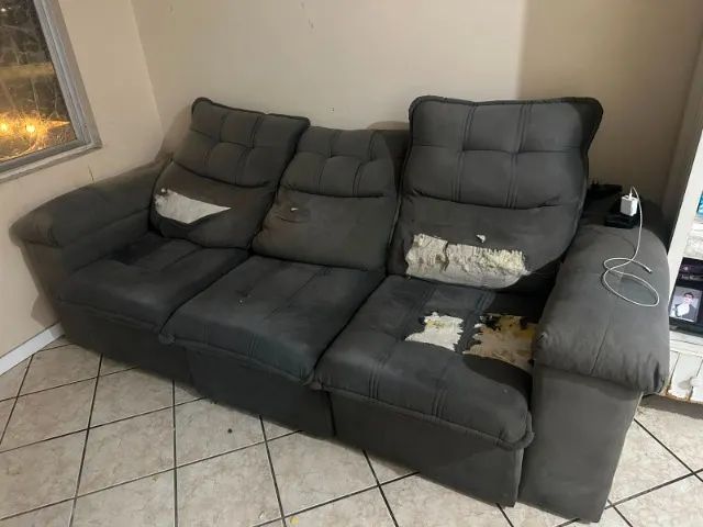 Doação: sofá 3 lugares - Foto 2