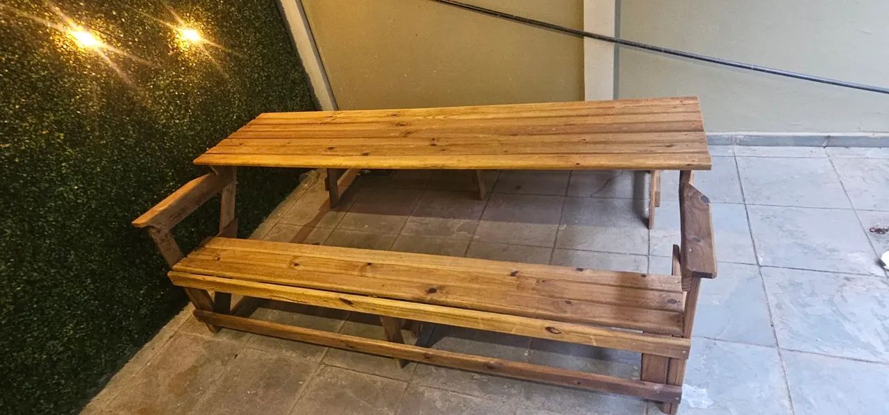 Banco/Mesa de Madeira - Foto 3
