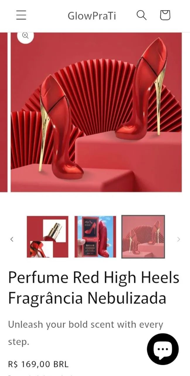 Perfume red high heels