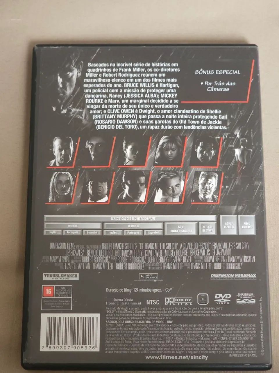 DVD - Sin City: A Cidade do Pecado - Frank Miller - Robert Rodriguez - Dublado - Foto 3