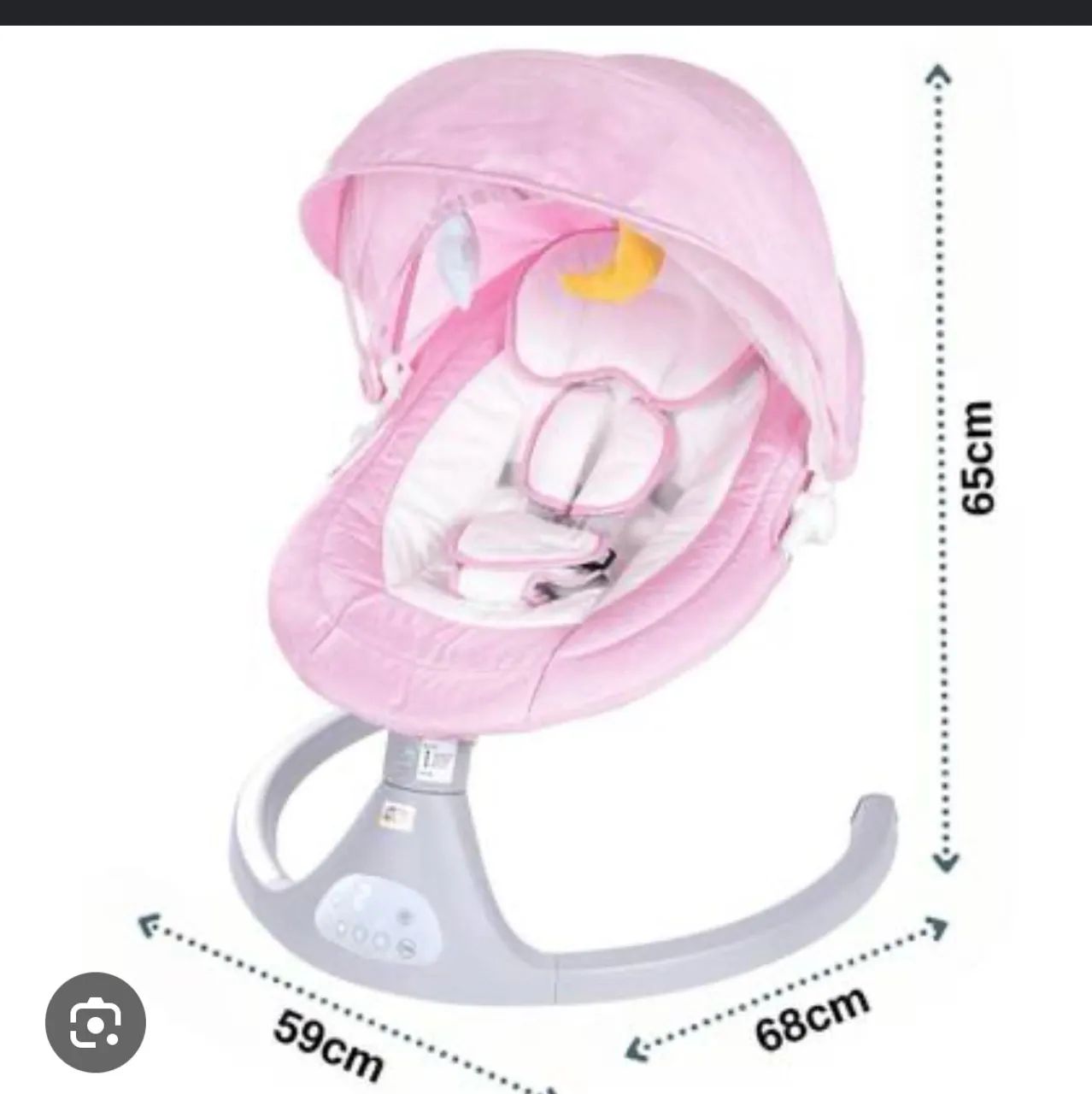 Cadeira giratória bebê rosa