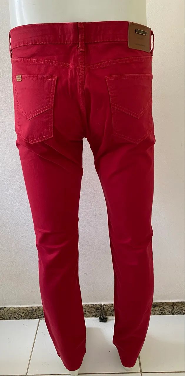 Calça sarja TAM 44/46 c/lycra masculina  DAMYLLER  super nova  - Foto 2