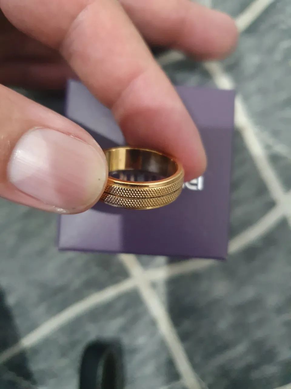 Anel foleado a ouro 18k n22  - Foto 5