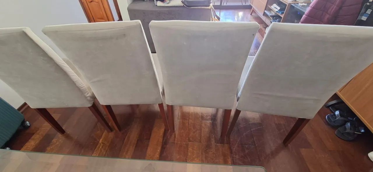 Conjunto mesa de vidro com quatro cadeiras  - Foto 4