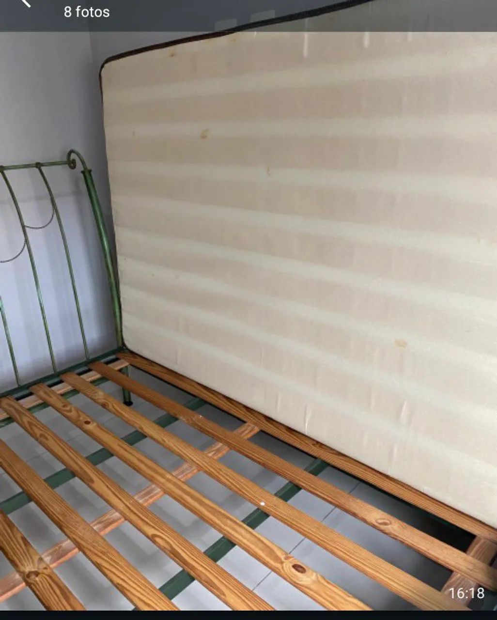 Cama de ferro e colchão molas ensacadas  - Foto 2
