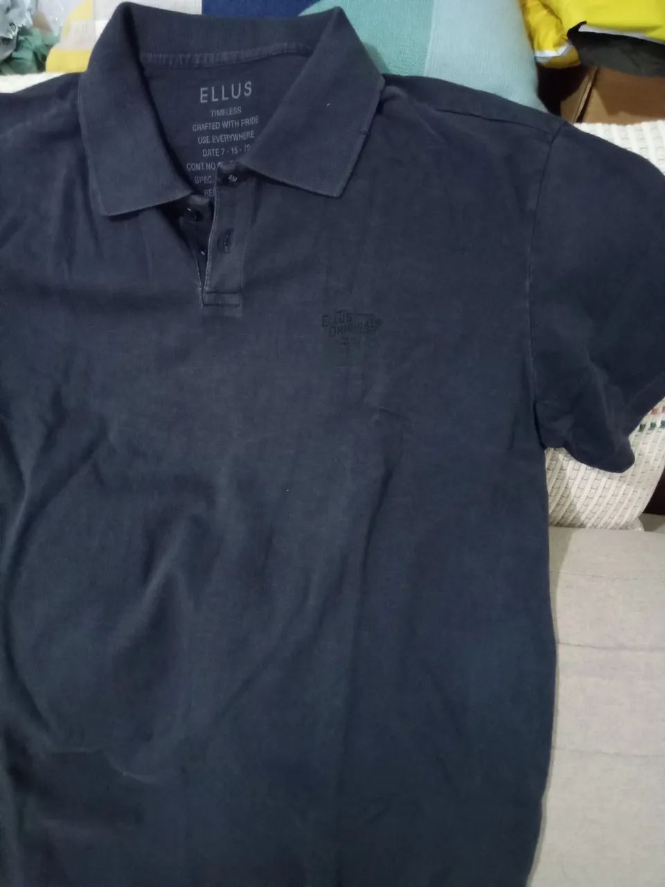 Camisa Polo Ellus Cinza Tam. G
