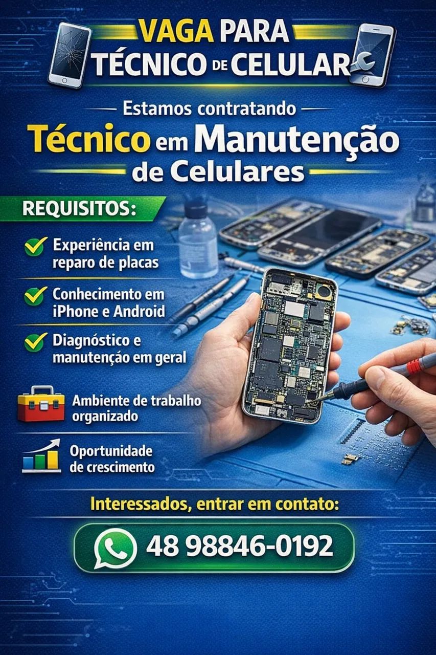 Vaga para técnico de celular