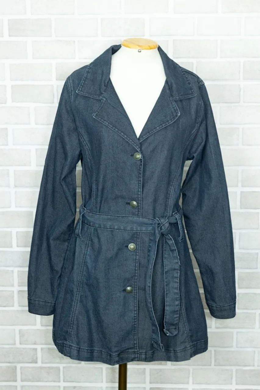 Sobretudo jeans feminino