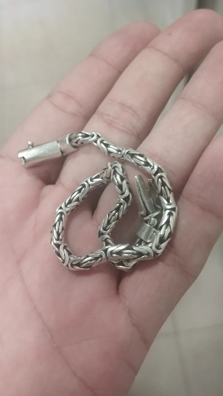 Pulseira | PRATA 925 - Ponto Peruano - Foto 4