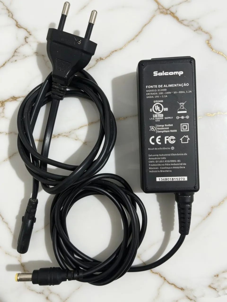 Fonte Carregador Salcomp 19V 2.1A - Modelo S12A00