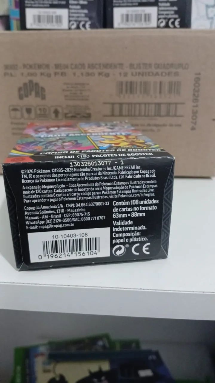 Cartas Pokemon Copag - Combo de Pacotes - Megaevolução 4 - Caos Ascendente  - Foto 4