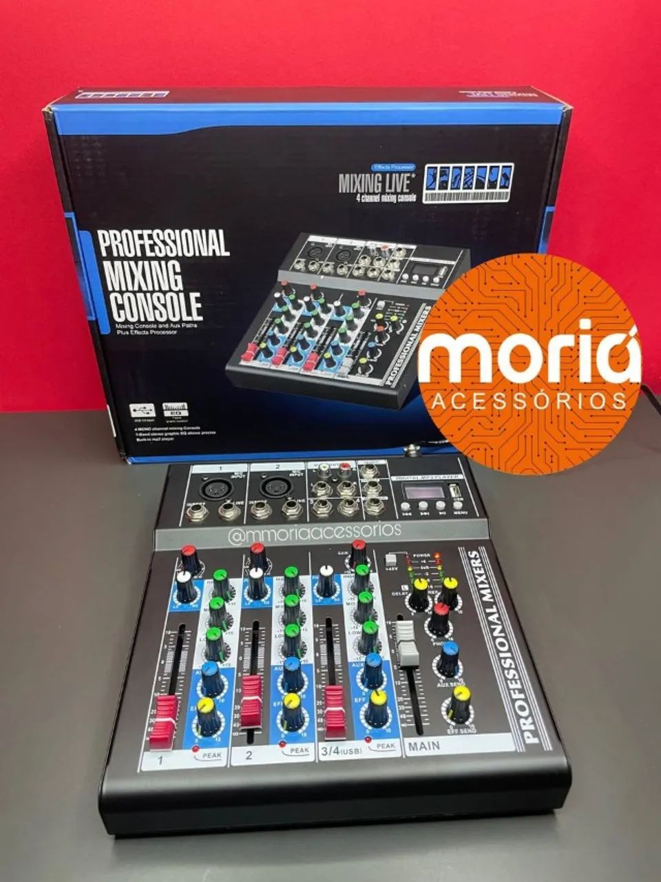 Mesa de Som 4 Canais Bluetooth Usb Visor Digital - Foto 2