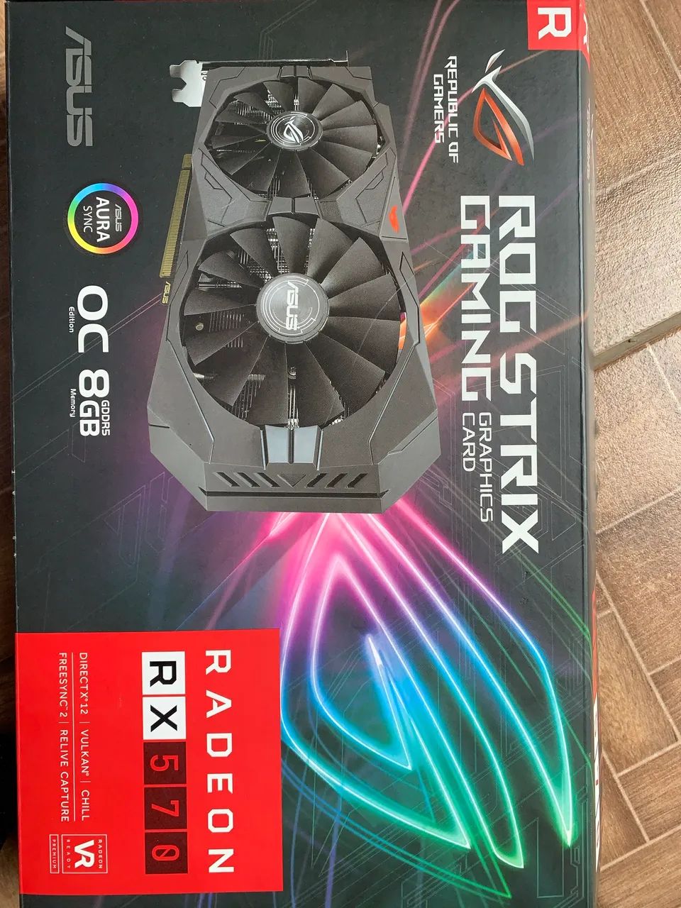 Placa de vídeo Asus Rog Strix RX 570 8gb - Placas de Vídeo