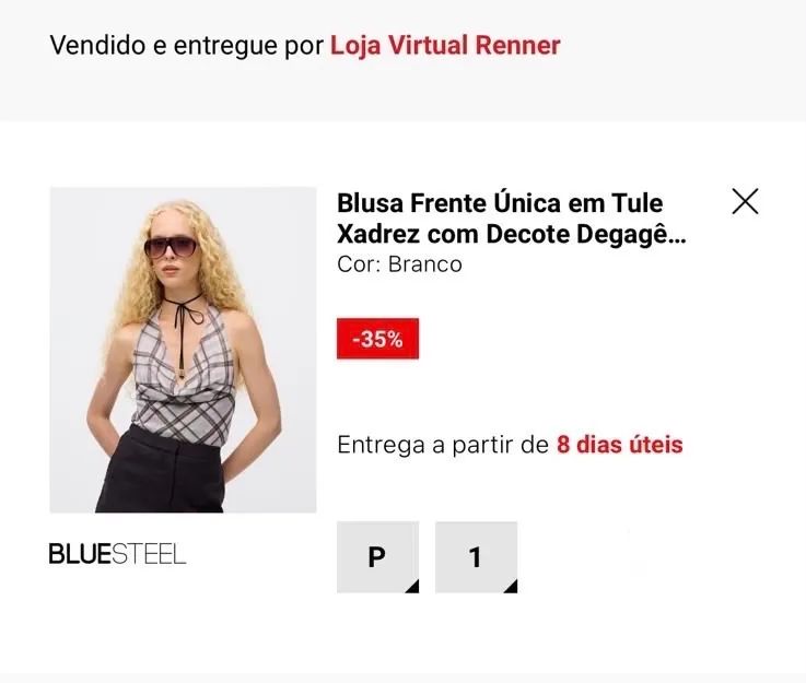 Blusa xadrez Renner  - Foto 2