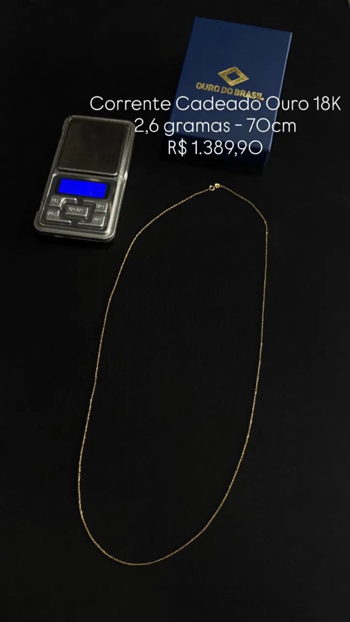 Corrente Cadeado Ouro 18K - Foto 3
