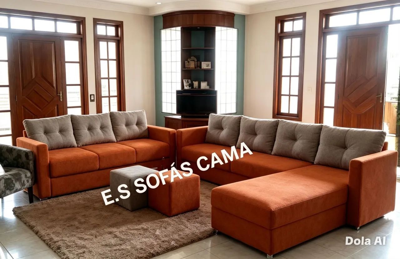CONJUNTO SOFA CAMA+SOFA 4 LUG CHAISE FIXA  - Foto 3