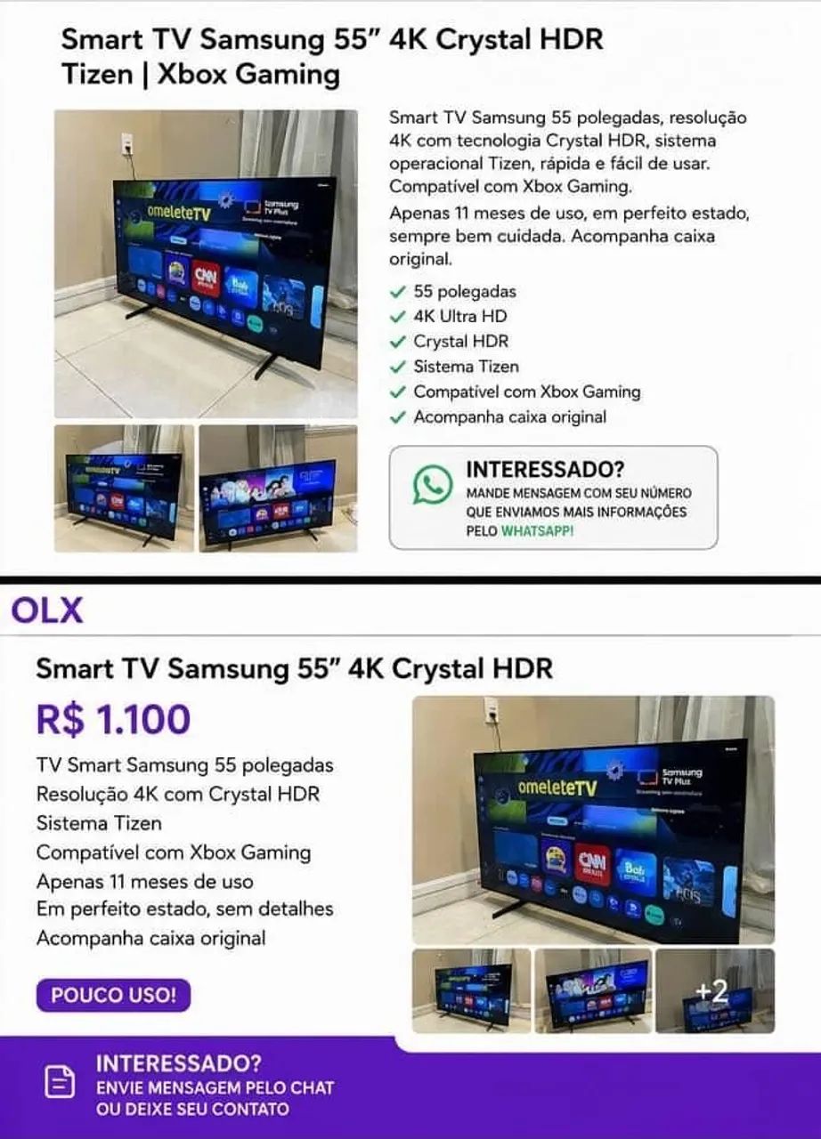 Tv smart Samsung 55 polegadas