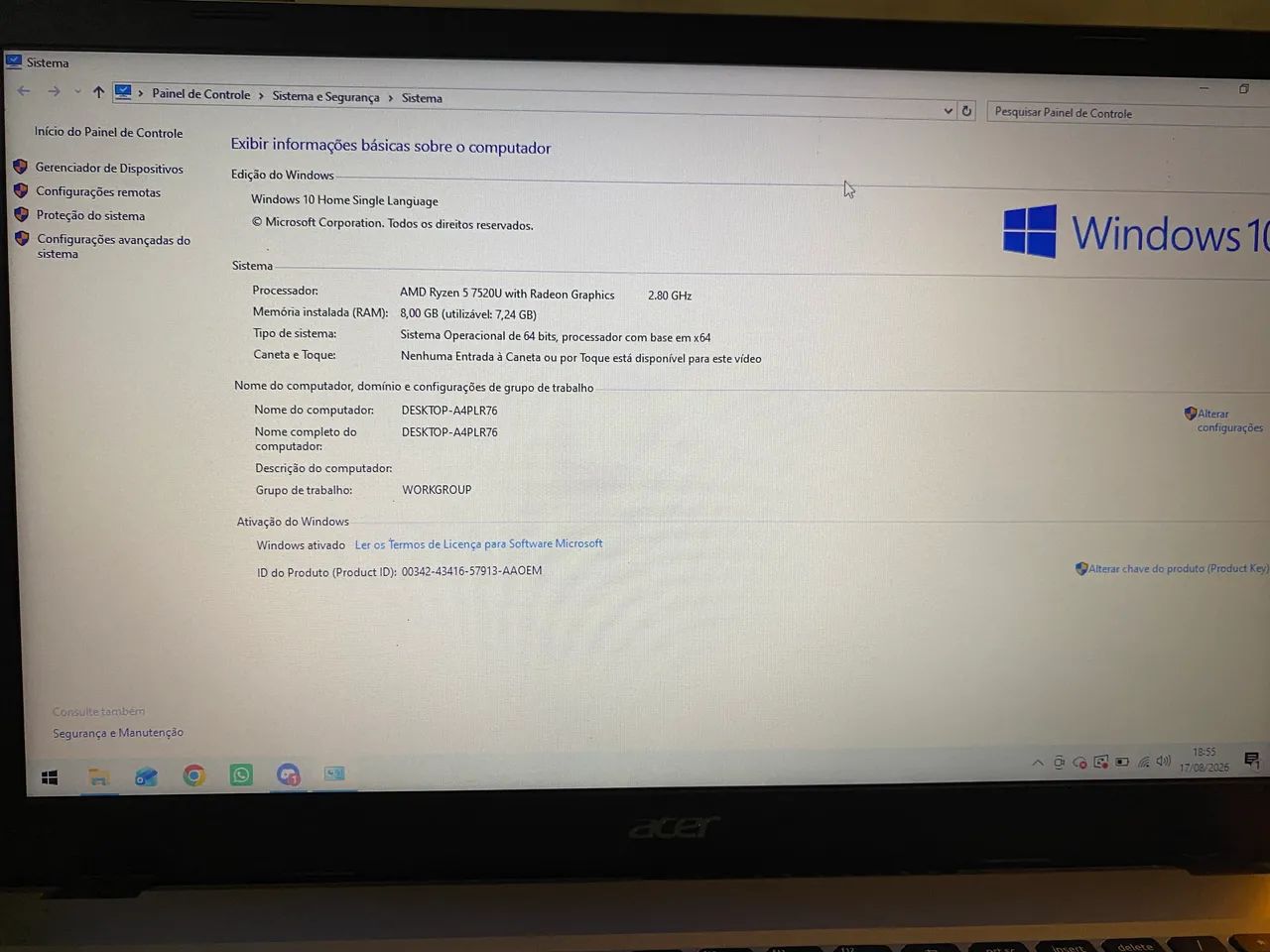 VENDO NOTEBOOK ACER ASPIRE 3 A315 - Foto 3