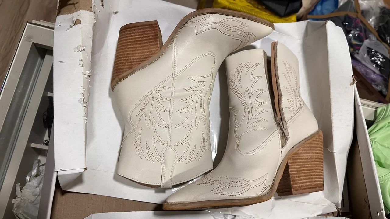 Bota WESTERN Off White (39) - Foto 4
