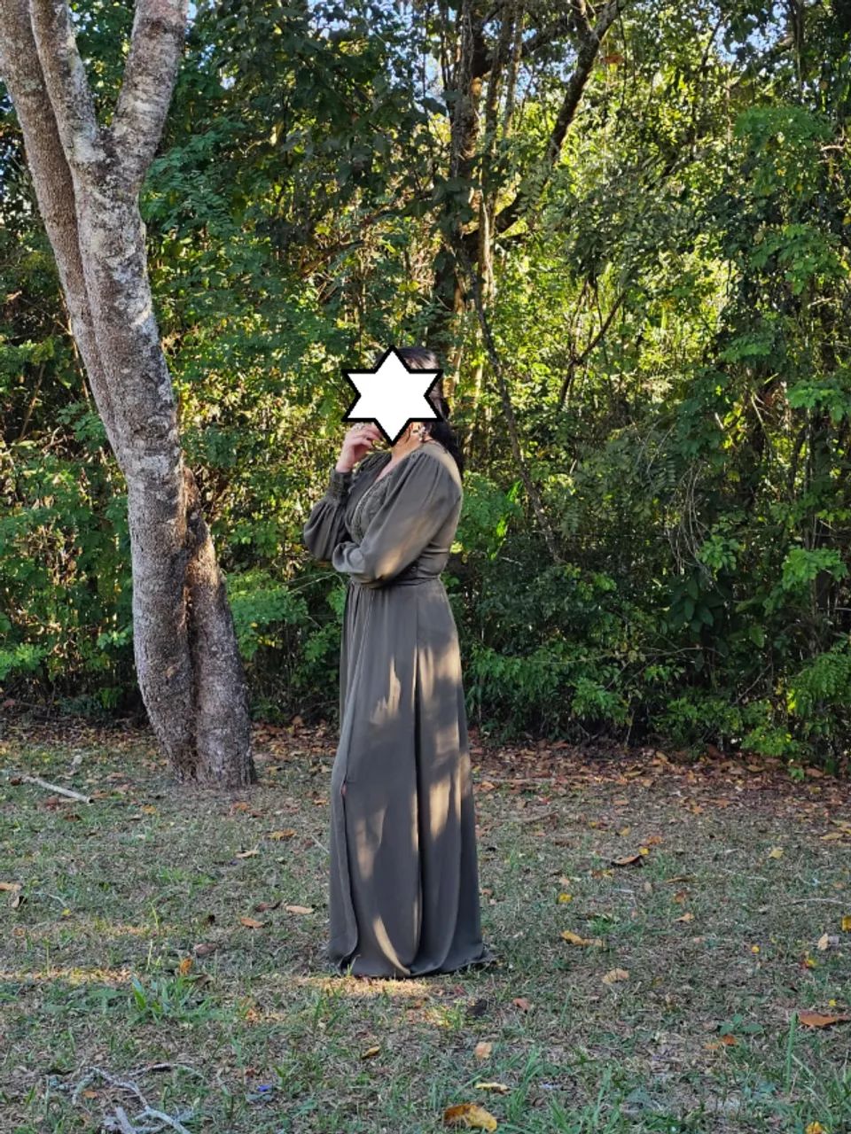 Lindo Vestido Longo Verde Oliva 