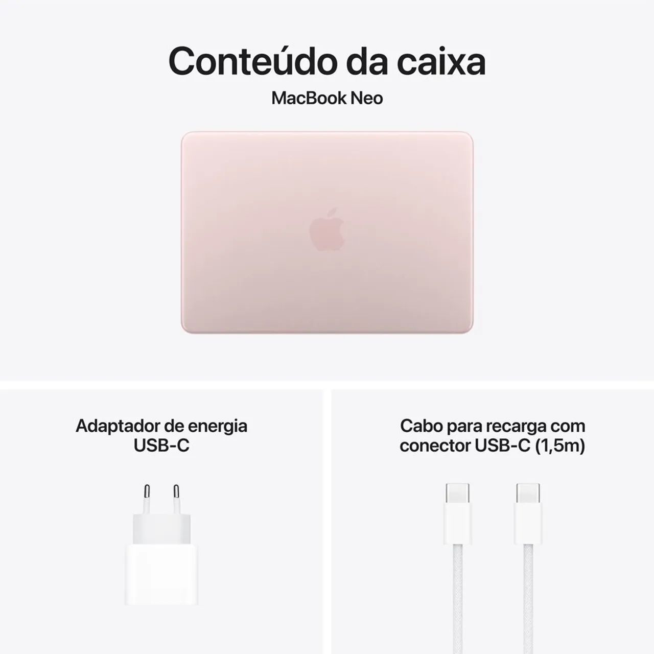 Apple MacBook Neo com Touch ID (2026) Rosa Pó 8 GB/512 GB