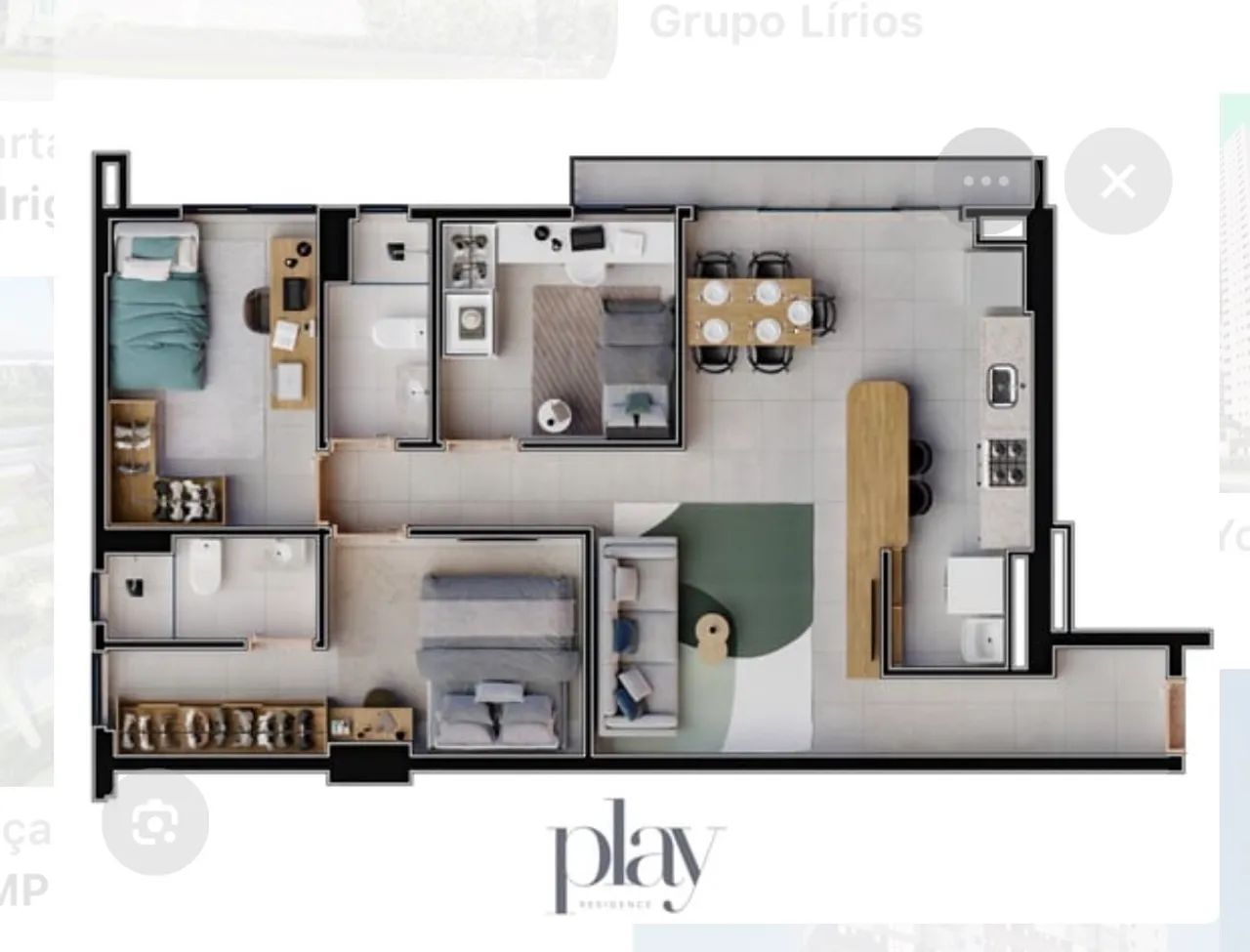 Condomínio Play Residence - 63,42m² - Foto 3