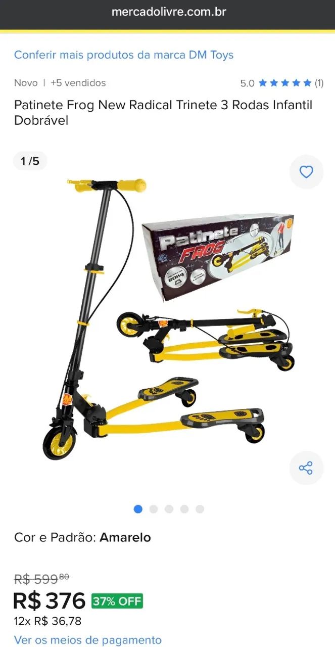 Patinete em alumínio 